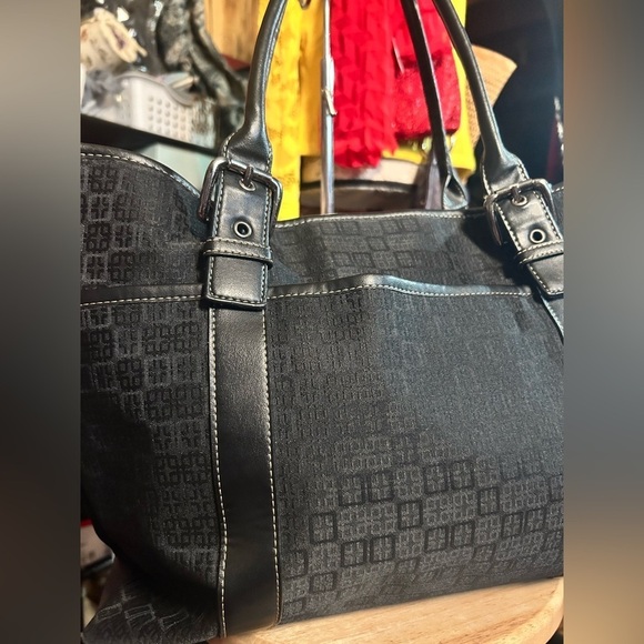 Worthington Classic Canvas & Leather Tote Bag EUC!​​​​ - Picture 2 of 12